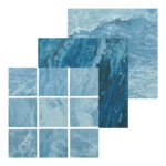 three pool tile samples