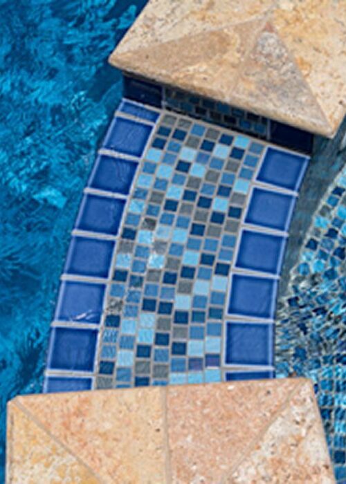tile overflow between whirlpool and pool